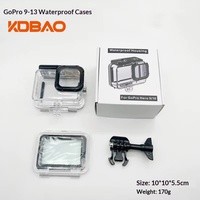 Carcasa Impermeable Kdbao para Cámaras de Acción 10/11/12/13, Material PC, Sin Necesidad de Retirar la Lente, Funda Protectora y Carcasa de Buceo