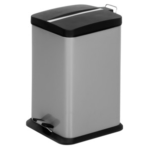 Cổ Điển Vuông Thép Thùng Rác <span class=keywords><strong>Bin</strong></span> Với Nắp Nhựa Và Bàn Đạp Chân Cho Phòng Khách Sạn Tái Chế Vật Liệu Thép Không Gỉ - Product Image 1