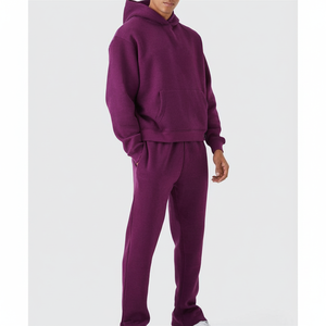 Chándales de Hip Hop de gran tamaño para hombre, logotipo personalizado impreso, ligero, transpirable, 100% tela de algodón, conjuntos al por mayor para ropa de invierno - Product Image 1