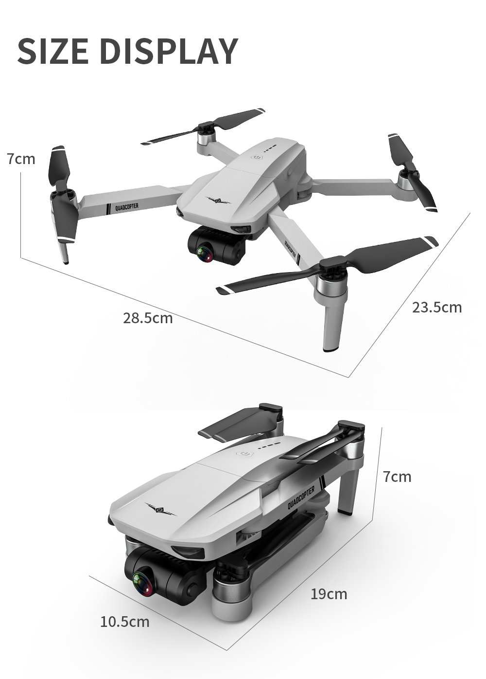 KF102 GPS Drone with 4K Dual HD Camera, 2-Axis Gimbal, and Remote
