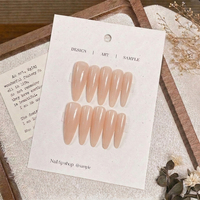 Ongles en acrylique de haute qualité à presser, ongles en acrylique faits à la main de luxe avec motifs, fournisseur d'ongles artificiels