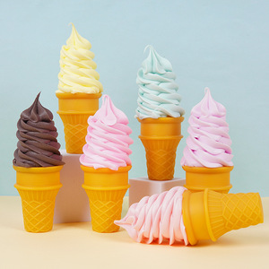 Modelo simulado de cono de helado con forma de antorcha, decoración simulada para puesto de mercado nocturno, accesorio para fotografía - Product Image 2