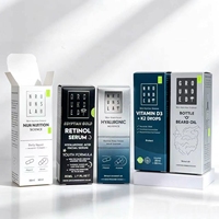 Boîte en carton personnalisée avec logo, style scientifique, pour sérum facial, soin de la barbe, flacon de gouttes buccales