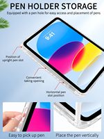 Étui Trifold avec support pour iPad 11e génération 11 pouces 2025 et 10e génération 10,9 pouces 2022, motif léopard rose, housse de protection antichoc