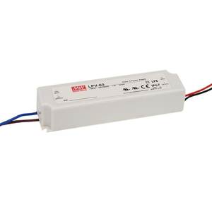 Convertidor de Corriente CA/CC Mean Well LPV-60 de 60W y 12V, Controlador LED Impermeable IP67 de un Solo Canal - Product Image 1