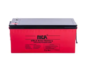 מרקטת אחסון יבש במפעל mca 12v 200ah סוללה סולארית