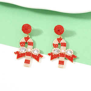 Pendientes Colgantes Navideños con Diseño de Árbol de Navidad, Accesorios Festivos, Pendientes con Lazo Navideño, Pendientes Bonitos - Product Image 4