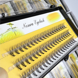 Lông Mi Lụa Tự Làm Cụm Lông Mi Mở Rộng Handmade 3 Dòng 60 Cluste C D Curl Hàn Quốc Lụa Chồn <span class=keywords><strong>12Mm</strong></span> Tổng Hợp Tóc Boxvolume - Product Image 3