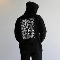 Sweat à capuche épais et oversize en molleton uni, personnalisable (impression et broderie), style streetwear vintage vieilli unisexe