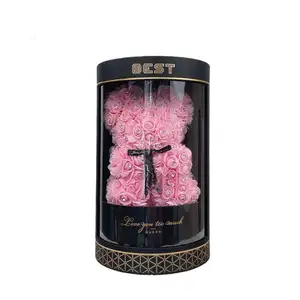 wholesale Foam/PE Rose Bear with gift box For Valentines Mother's Day Gifts