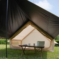 Tente gonflable de luxe en tissu Oxford pour camping extérieur, avec colonnes à air, montage facile