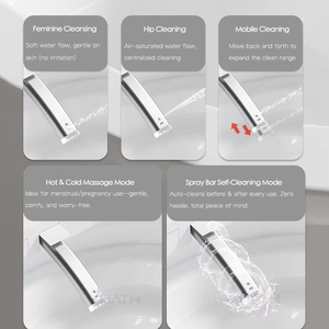 <span class=keywords><strong>WC</strong></span> intelligent électrique autonettoyant avec écran LED, chasse d'eau automatique, en céramique, écologique, pour salle de bain, vente en gros OEM ODM - Product Image 5