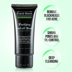 Private Label Organic Hydrate Moisturizing Acne Beauty Mud Charcoal Peel Off Functional Facial Mask For Blackhead Remover