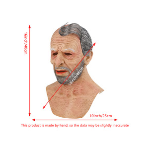 Masque en latex réaliste pour Halloween et Noël, masque <span class=keywords><strong>de</strong></span> momie d'horreur, accessoire <span class=keywords><strong>de</strong></span> fête costumée, masque <span class=keywords><strong>de</strong></span> <span class=keywords><strong>film</strong></span> effrayant, masque poétique <span class=keywords><strong>de</strong></span> vieil homme résident - Product Image 3