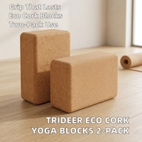 2023 Bestseller Neuer Typ Rutschfester Einzigartiger 3*6*9 Umweltfreundlicher Miska Kork Yoga-Block Blanko Organischer Yoga-Ziegel