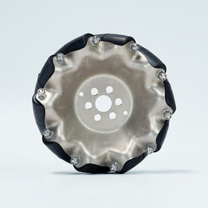 Ruedas de goma sólida de 4 pulgadas, rueda de acero al carbono para plataforma <span class=keywords><strong>AGV</strong></span>, venta al por mayor - Product Image 6