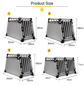 กรงสุนัขรูปทรงสี่เหลี่ยมคางหมูที่ใส่สัตว์เลี้ยงทำจากอลูมิเนียมอัลลอยทนทานต่อการสึกหรอทำความสะอาดกรงสัตว์เลี้ยงได้ง่าย - Product Image 5