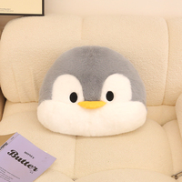 Coussin en peluche pingouin super doux personnalisé en polyester et coton PP avec maille pour siège de voiture, chaise de bureau, coussin inclinable, cadeau d'anniversaire
