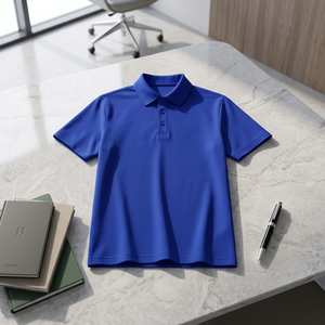 Vente en gros de t-shirts en coton 100% tricoté à manches courtes pour hommes, broderie personnalisée, impression par transfert thermique, 220g, pour le golf - Product Image 2