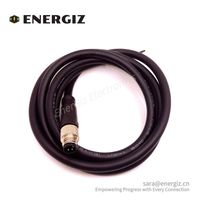 Doppelspur 3-Pin-Sensorkabel M8 Verlängerungskabel mit PVC schwarz