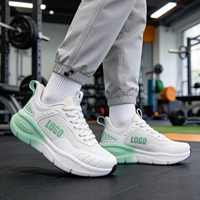 Chaussures de marche unisexes personnalisées avec logo d'usine, légères, en maille souple, à semelle épaisse, à lacets, baskets décontractées pour hommes