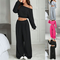 Ensemble de survêtement sport décontracté 2 pièces pour femme, coupe oversize, personnalisable, en coton 100% écologique, idéal pour le quotidien, tailles plus.