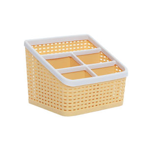 Boîte de rangement de bureau en plastique, organisateur de compartiments rectangulaires pour articles divers de cuisine domestique, bacs multifonctionnels - Product Image 3
