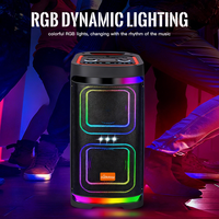 Haut-parleur portable sans fil haute puissance avec subwoofer, basses profondes, pour fêtes en extérieur, compatible V5.3, étanche IPX-6, commande vocale, carte TF, USB