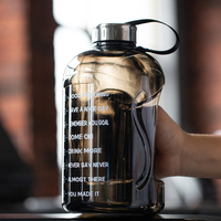제품 2025 BPA 무료 PETG 대형 64 온스 동기 부여 체육관 생수 2 리터