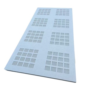 S Tablero de yeso acústico perforado y sistema de rejilla metálica de suspensión Placa de yeso 1200x2400mm de gran tamaño - Product Image 1