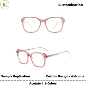 Gafas Ópticas de Acetato de Alta Calidad Personalizadas, Monturas de Gafas Duraderas Hechas a Mano y a la Moda para Uso Diario, OEM/ODM - Product Image 1