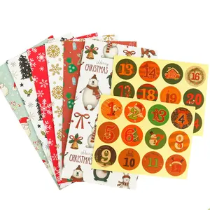 Stampa logo personalizzata all'ingrosso nuovo design per i regali di caramelle natalizie che imballano il sacchetto di carta