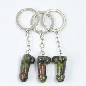 1 inç doğal karışık taş yapay <span class=keywords><strong>Penis</strong></span> yüzük anahtarlıklar kristal Mini <span class=keywords><strong>Penis</strong></span> anahtar zincirleri hediye için - Product Image 4