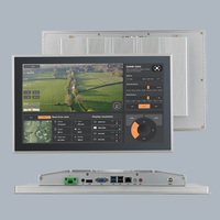 Panel PC Industrial de 19/21.5/23.8 Pulgadas, Pantalla Táctil PCAP de 10 Puntos, IP65, Montaje en Panel de Aluminio, Stock I3, Línea de Producción MES, Fábrica Inteligente
