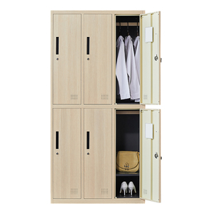 Penyimpanan kabinet loker baja 6 pintu loker pakaian 6 pintu 6 pintu - Product Image 5