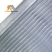 AURA SHADE Rideau extérieur anti-insectes magnétique en maille dense, gris/noir, 2CM/4CM, sans perçage, en polyester écologique, pour l'été