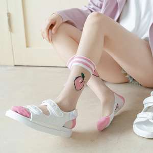 Kaus Kaki Wanita, Stoking Pendek Tipis Renda Elastis Kristal Kaca Sutra Tipis Musim Panas - Product Image 6