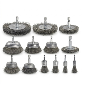 <span class=keywords><strong>Brosse</strong></span> métallique transfrontalière à tige hexagonale en acier à haute teneur en carbone, à manche en <span class=keywords><strong>bois</strong></span>, électrique, en forme de bol, multi-diamètres, <span class=keywords><strong>pour</strong></span> dérouillage et polissage - Product Image 3