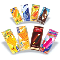 Emballage de barre de crème glacée au chocolat imprimé sur mesure en usine, emballage en plastique, film laminé, emballage de sucette glacée