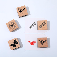 Sellos de Goma de Madera Vintage con Diferentes Gráficos, Sellos de Tinta de Goma de Madera Decorativos Retro para Manualidades, Diario, Scrapbooking