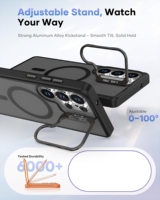 Coque de téléphone compatible Samsung Galaxy S26 Ultra, nouveau support de caméra cachée, protection intégrale, antichute, toucher doux, magnétique S25/24