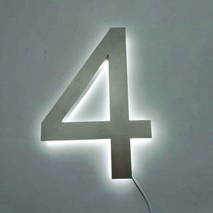 Numéros <span class=keywords><strong>de</strong></span> <span class=keywords><strong>maison</strong></span> solaires LED 3D pour <span class=keywords><strong>extérieur</strong></span>, hauteur 6 pouces, avec 3 lumières LED, capteur <span class=keywords><strong>de</strong></span> lumière, directionnelle pour bâtiments - Product Image 5