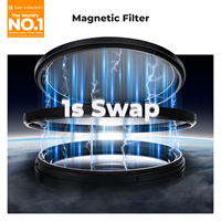 Filtre d'objectif magnétique polarisant circulaire CPL K&F Concept 67-82 mm HD, étanche, résistant aux rayures, anti-reflet