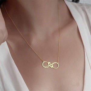 Duoying Fashion 18K collares <span class=keywords><strong>de</strong></span> <span class=keywords><strong>oro</strong></span> personalizado infinito mariposa colgante <span class=keywords><strong>nombre</strong></span> Collar para regalo <span class=keywords><strong>de</strong></span> <span class=keywords><strong>mujer</strong></span> - Product Image 4