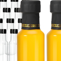 Flacon compte-gouttes en verre pour huiles essentielles avec bouchon à vis inviolable noir, marquage à chaud, 30ml/50ml/100ml