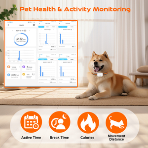 APP 실시간 추적 개 고양이 안티 분실 4G GPS 추적기 G63 컬러 LED 지원 지오 펜스 알람 건강 활동 모니터링 - Product Image 5