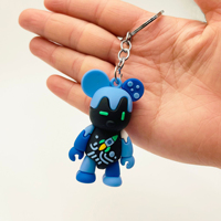 Porte-clés Pendentif Ours Violent de Dessin Animé, Jouet Mignon pour Voiture, Sac Créatif Féminin, Téléphone Portable, Porte-clés de Couple