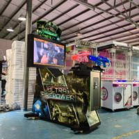 Mesin Arcade Tembak-Tembakan HD Beroperasi dengan Koin, Dua Pemain, Peralatan Tembak Simulasi untuk Toko Retail FEC