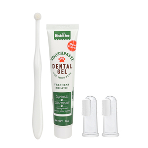 Kit de soins dentaires <span class=keywords><strong>pour</strong></span> animaux de compagnie, ensemble de brosses à dents <span class=keywords><strong>pour</strong></span> chiens et chats, brosse à dents en silicone <span class=keywords><strong>pour</strong></span> les doigts, <span class=keywords><strong>dentifrice</strong></span> en gel <span class=keywords><strong>pour</strong></span> animaux de compagnie <span class=keywords><strong>pour</strong></span> une haleine fraîche - Product Image 5