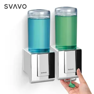 Preço barato Mão Imprensa Bomba Único Double Head Liquid Soap Dispenser Wall Mount Hand Soap Dispenser